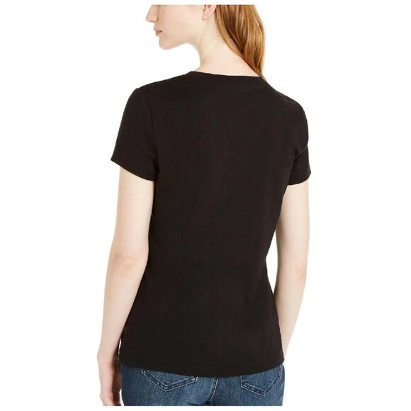 Inc Cotton Raining Rhinestone Embellished T-Shirt - Picture 2 of 8